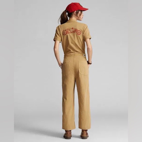 Ralph Lauren Double RL Pants - NWT RRL Double RL Embroidered Jacquard Coverall Race Car RRL Size 5 XL